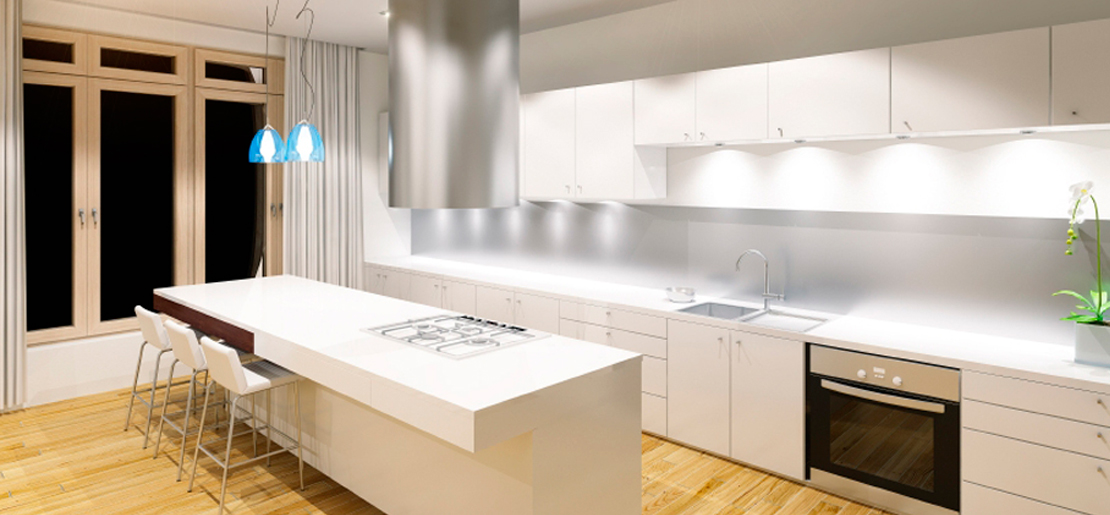 Lighting throughout a kitchen Lighting throughout a kitchen